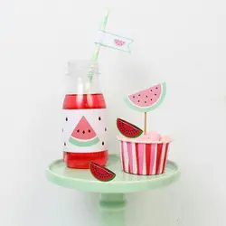 ابزار و ماکت تزیین کیک بهگز مدل هندوانه مجموعه 4 عددی