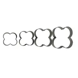 کاتر شیرینی پزی مدل گل چهار پر مجموعه 4 عددی