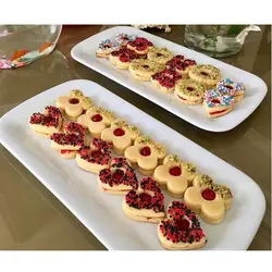 کاتر شیرینی مشهدی مربایی به گز مدل یاس مجموعه 8 عددی