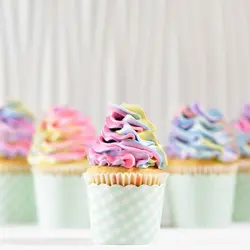 کپسول کاپ کیک نسوز رنگین کمان بهگز مجموعه 24 عددی