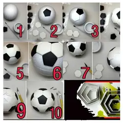 کاتر شیرینی پزی مدل توپ فوتبال مجموع 6 عدد