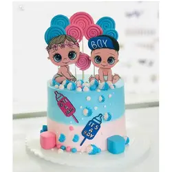 تاپر تزیین کیک بهگز مدل نوزاد دختر مجموعه 2 عددی