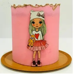 تاپر تزیین کیک دخترانه بهگز مدل  Fashion girl
