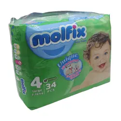 پوشک مولفیکس سایز چهار 34 عددی