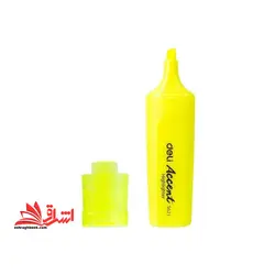 ماژیک علامت گذار هایلایتر رنگ زرد فسفری Deli accent S۶۲۱ DELI HIGHLIGHTER CHISEL TIP: ۱-۵MM YELLOW