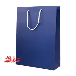 ساک دستی ۲۴*۲۰ طرح متالیک تک رنگ آبی نفتی )