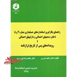 نشریه ۱۸۰ راهنمای بکارگیری استاندارد حسابداری شمار ۴ و ۵ ذخایر ، بدهیهای احتمالی و داراییهای احتمالی رویدادهای بعد از تاریخ ترازنامه