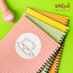 دفتر خط دار جلد شطرنجی بامزه - شیکالو