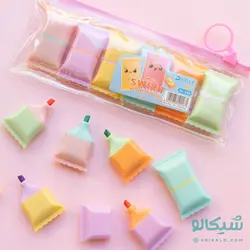هایلایتر پاستیلی شش رنگ شکلاتی - شیکالو