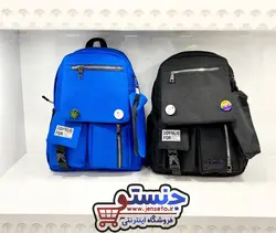 کیف مدرسه جامدادی دار اسپرت (کوله پشتی دخترانه و پسرانه) پیکسل دار  کد 491 BACKPACK