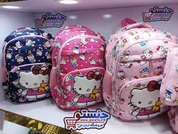 کیف مدرسه دخترانه جامدادی دار فانتزی hello kitty کد 140294