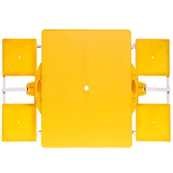 میز و صندلی 4 نفره تاشو رنگ زرد