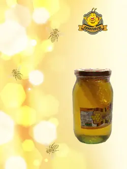 عسل چهل گیاه با موم شیشه