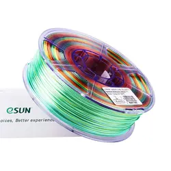 فيلامنت ابریشمی ایسان رنگین کمانی / Filament eSUN eSILK-PLA - Rainbow(Multicolor)