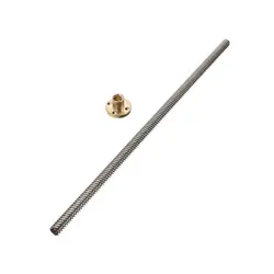 لید اسکرو 1 متری T8 به همراه مهره / Lead Screw Tr8X8 with nut 1000mm