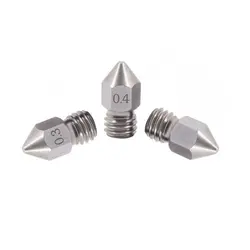 نازل (0.3MM) استیل اکسترودر Mk8 فیلامنت 1.75میلیمتر / 0.3mm Mk8 Nozzle Sainless Steel 1.75mm