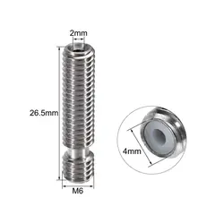 پیچ سوراخدار Mk8 M6X26 با لوله تفلونی / Mk8 M6X26 Stainless Steel Nozzle Throat