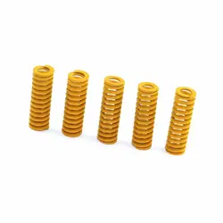 فنر زرد رنگ تنظيم سطح هيت بد پرينتر سه بعدی / Yellow strong spring OD10x25mm