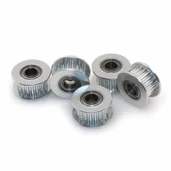 پولی هرزگرد 20 دندانه GT2-20 مخصوص پرینتر سه بعدی شافت 5 میلیمتری / Pulley GT2 bore 5mm with 20 teeth
