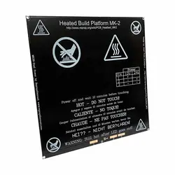 هیت بد تمام آلومینیومی MK2 با ضخامت 2 میلیمتر / MK2 Aluminium Heated Print Bed 12/24V Heatbed