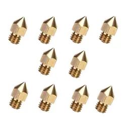 نازل (0.5MM)برنجی اکسترودرهای Mk8 فیلامنت 1.75MM (شش پر بزرگ) / 0.5MM Mk8 Nozzle Brass Extruder of 1.75MM