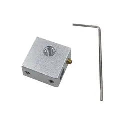 محفظه آلومینیومی Mk8 با محافظ مسی ترمیستور / MK8 Aluminium Block 20x20x10mm