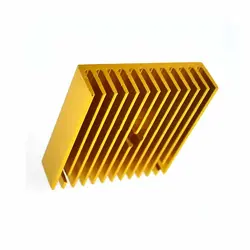 هیت سینک آلومینیومی طلایی مخصوص اکسترودر MK8 پرینتر سه بعدی / MK8 Extruder Heat Sink 40x40x11