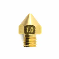 نازل (1.0MM)برنجی اکسترودرهای Mk8 فیلامنت 1.75MM (شش پر بزرگ)/ 1.0MM Mk8 Nozzle Brass Extruder of 1.75MM