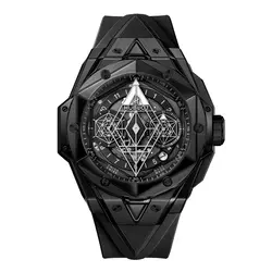 ساعت هابلوت کهکشانی مشکی Hublot Unico Sang Bleu2Titanium