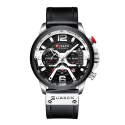ساعت مچی کارن مردانه مشکی_سیلور مدل Curren 8329
