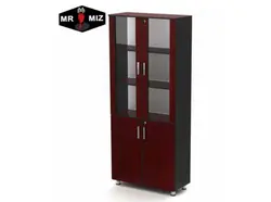 کتابخانه قابدار شیشه ای کد d108