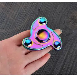 اسپینر Focus Fidget Spinner - فلزی سه پره رنگین کمانی