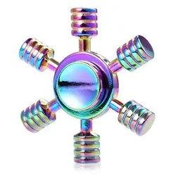 اسپینر فلزی Rainbow Fidget Spinner - اسپینر فلزی شش پره رنگین کمانی