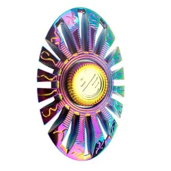 اسپینر اسپینر فلزی طرح بیضی رنگین کمانی با خطای دید - Colorful Metal Fidget Spinner