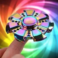 اسپینر فلزی هفت پره رنگین کمانی - Colorful Metal Fidget Spinner