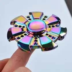 اسپینر فلزی هفت پره رنگین کمانی - Colorful Metal Fidget Spinner