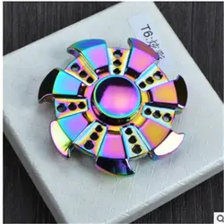 اسپینر فلزی هفت پره رنگین کمانی - Colorful Metal Fidget Spinner