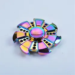 اسپینر فلزی هفت پره رنگین کمانی - Colorful Metal Fidget Spinner