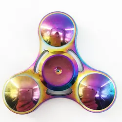 اسپینر Metal Colorfu Fidget Spinner - اسپینر فلزی سه پره رنگین کمانی