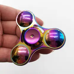 اسپینر Metal Colorfu Fidget Spinner - اسپینر فلزی سه پره رنگین کمانی