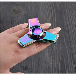 اسپینر فلزی سه پره رنگین کمانی - Colorful Metal Fidget Spinner