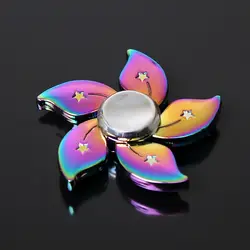 اسپینر Rainbow Fidget Spinner - اسپینر فلزی پنج پره رنگین کمانی طرح گل