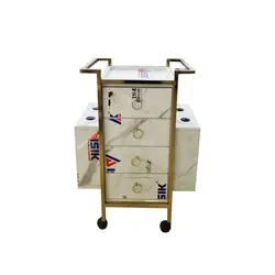 ترولی آرایشگاهی سفید کد5  - فروشگاه اینترنتی تاپ شاین