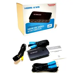 کی وی ام سوییچ 2 پورت دستی HDMI مدل HK-201 - فروشگاه اینترنتی کلان کامپیوتر
