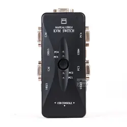 KVM سوئیچ 4 پورت دستی - فروشگاه اینترنتی کلان کامپیوتر