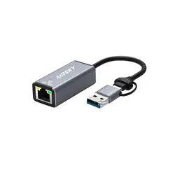 تبدل USBوTYPE-C به RJ45 LAN ایراسکای مدل Airsky HC-72S