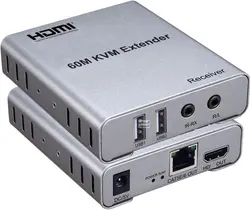 اکستندر HDMI و KVM تا 60 متر روی شبکه دارای قابلیت انتقال صدا