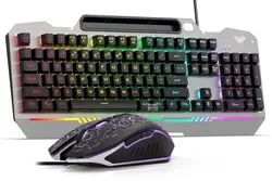 کیبورد و ماوس سیم دار گیمینگ برند Aula مدل T102