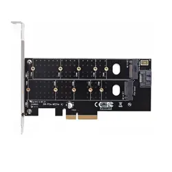 کارت تبدیل PCI-E به M.2 از نوع M-KEY + B-KE + SATA 6GB