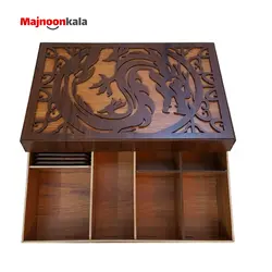 جعبه رومیزی تی بگ و تنقلات و زیر لیوانی مدل nova کد KU27 - فروشگاه آنلاین مجنون کالا